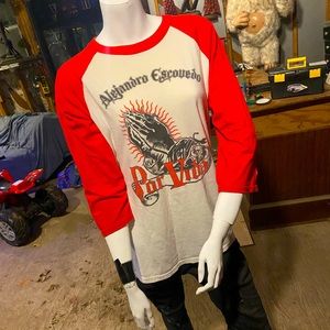Alejandro Escovedo “Por Vida” Raglan Baseball Shirt by Champion - size medium